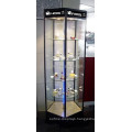 Led Illuminating Cosmetics Retail Store Floor Standing Exhibition Case Perfume Glass Display Stand